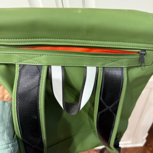 Green Hunter by Target Backpack with orange inside lining - Picture 4 of 8